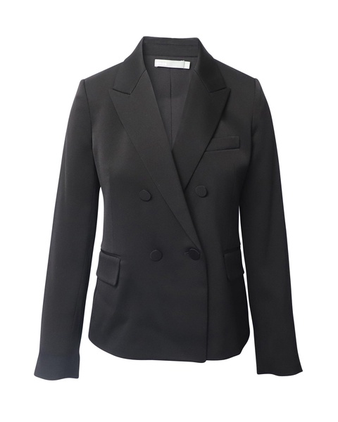 double breasted blazer in black wool