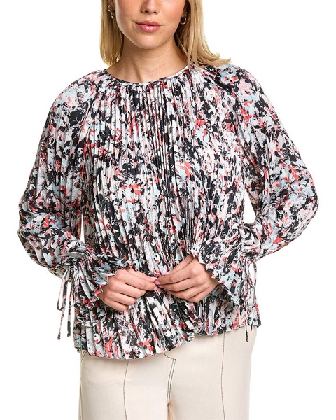 BCBGMAXAZRIA Pleated Top