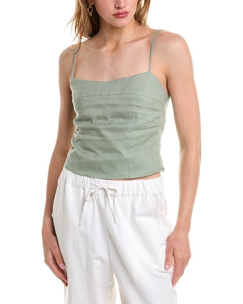 Nicholas Marjorie Seamed Linen Camisole