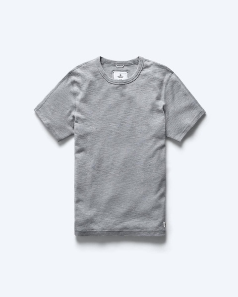 slub t-shirt in heather grey