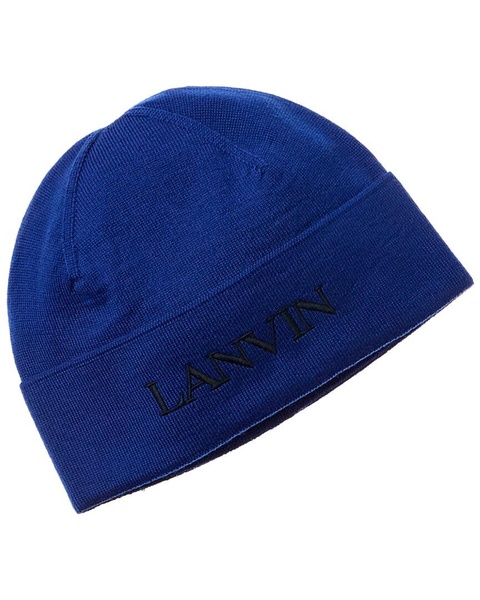 LANVIN Logo Embroidery Wool Hat