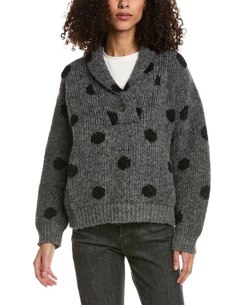 the polka dot henley alpaca & wool-blend pullover