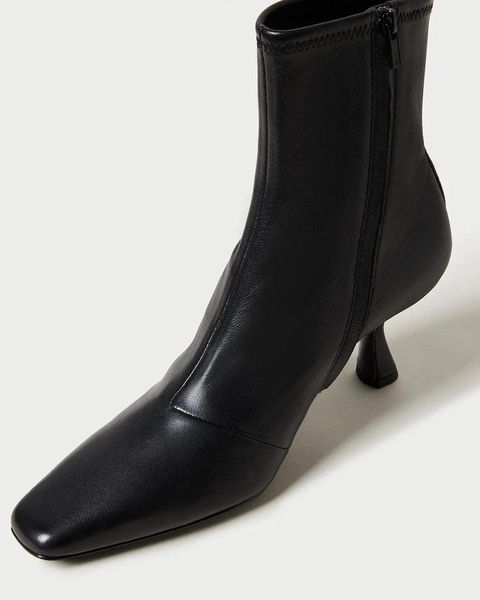 Lambskin Kitten-Heel Booties