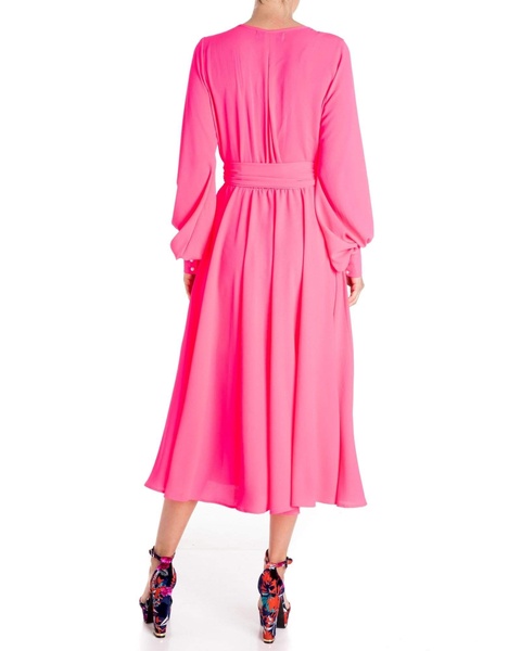 Lilypad Midi Dress - Neon Pink