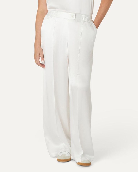 Lexi Sports Luxe Silk Trouser - Ivory