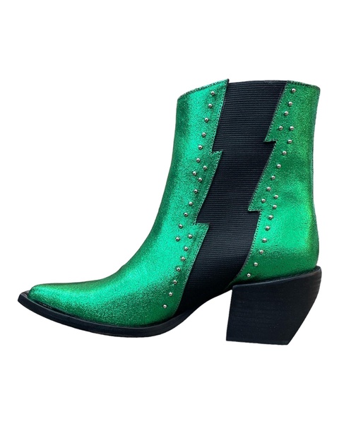 The Green Lightning Leather Boots