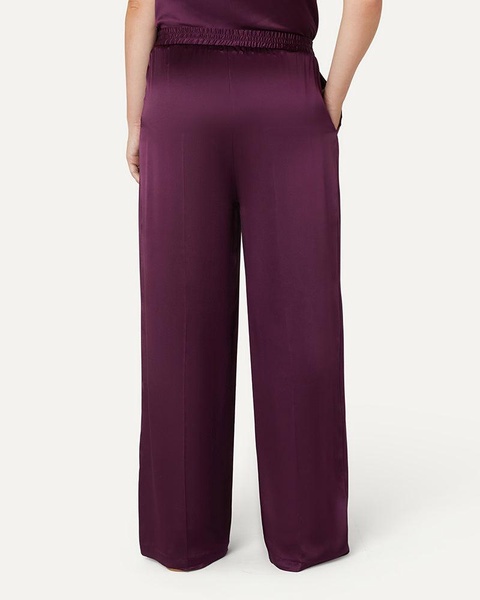 Lexi Sports Luxe Silk Trousers - Berry