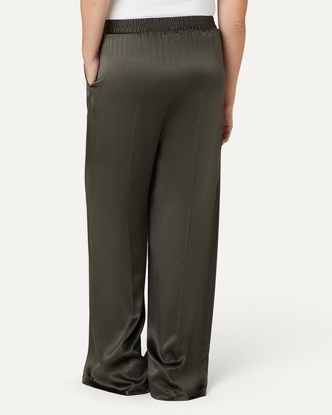 Lexi Sports Luxe Silk Trousers - Khaki