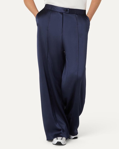 Lexi Sports Luxe Silk Trouser - Navy