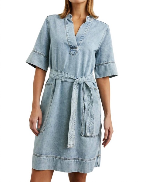 chancey dress in faded indigo