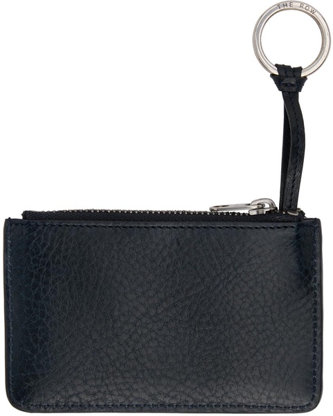 Navy Zipped Keychain Wallet