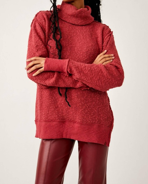 tommy turtleneck sweater in blended berry