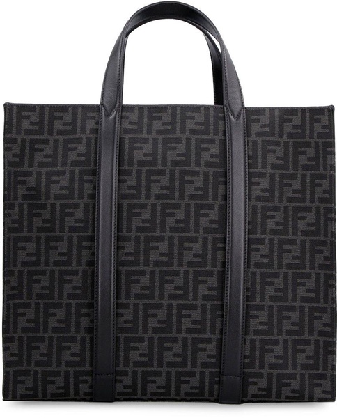 Fendi Man Embroidered Canvas Shopping Bag