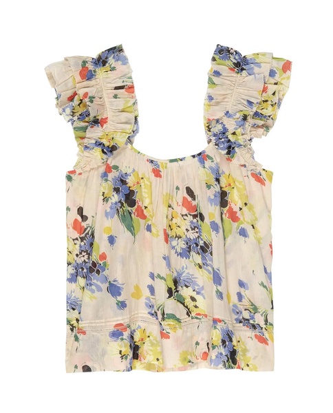 women's dove top in bright grove floral