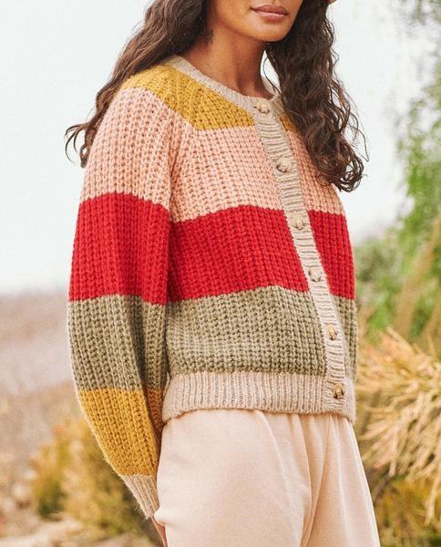 The Bold Striped Sophomore Cardigan