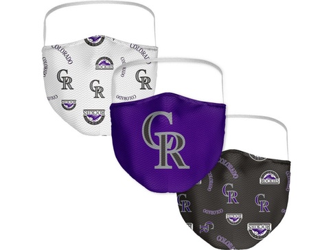 Colorado Rockies 3-Pk. Face Mask