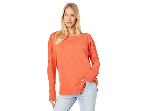 Slub Jersey Long Dolman Sleeves Shirttail Tunic