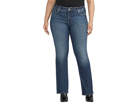 Plus Size Elyse Mid Rise Curvy Fit Slim Bootcut Jeans W03601EAE366