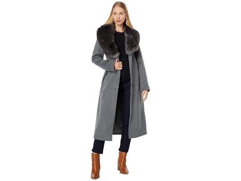 Wool Coat w/ Faux Fur V20741-ZU