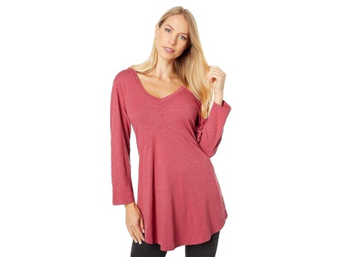 Slub Jersey 3/4 Sleeve V-Neck Tunic