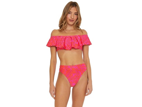 Trellis Ruffle Bandeau Top