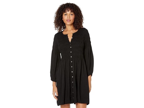 Twill Button-Front Mini Dress