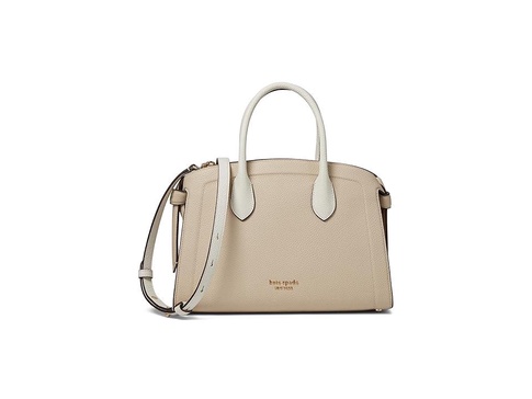 Knott Colorblocked Pebbled Leather Medium Zip Top Satchel