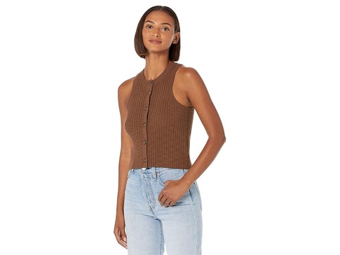 Kendale Button-Front Crop Sweater Tank