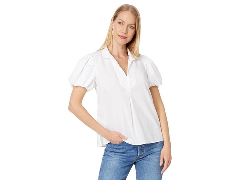 Oceana Poplin Puff Slv Top