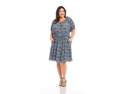 Plus Size Tiered Short Dress