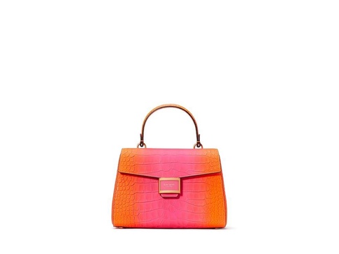 Katy Ombre Croc-Embossed Medium Top-Handle Bag