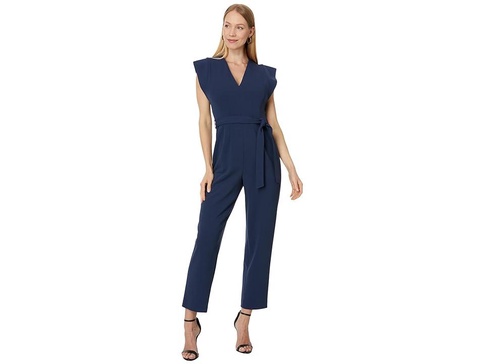 V-Neck Jumpsuit with Extended Sleeve Detail