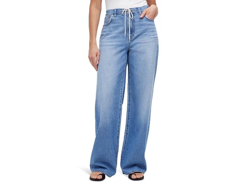 Superwide-Leg Jeans in Hambley Wash: Drawstring Edition