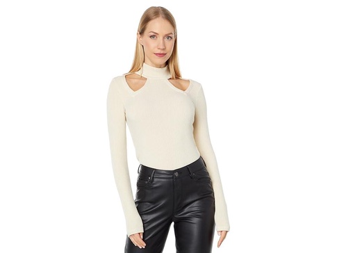 Rib Cutout Turtleneck