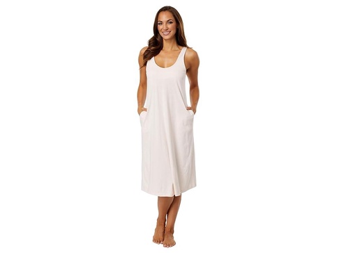 Organic Pima Cotton Catherine Long Pocket Chemise with Shelf Bra