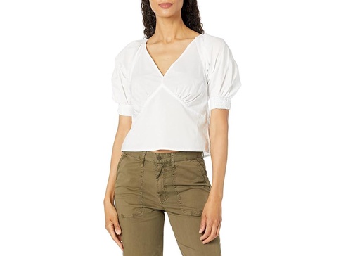 V-Neck Poplin Top