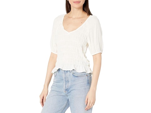 V-Neck Smocked Top