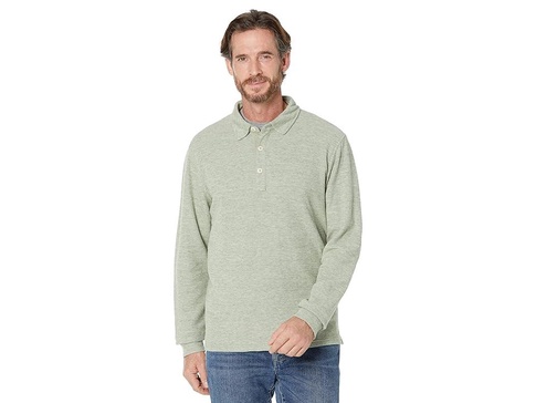 Textured Long Sleeve Polo