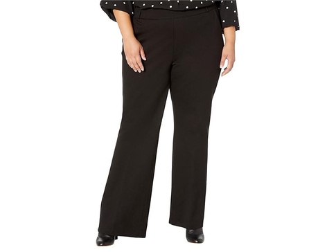 Plus Size Pull-On Flare Leg Trousers