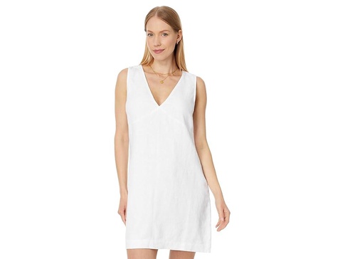 V-Neck Mini Dress in Heavyweight Linen