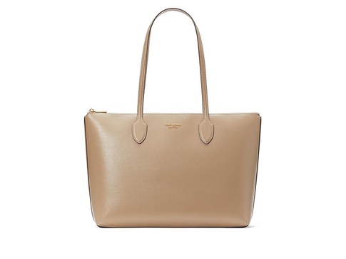 Bleecker Saffiano Leather Large Zip Top Tote