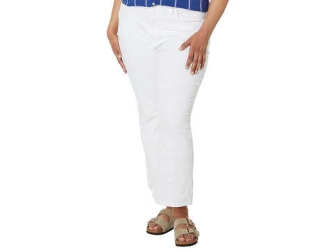 Plus Curvy Kick Out Crop Jeans in Pure White