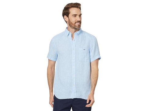 Button Down Short Sleeve Linen