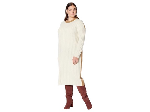 Plus (Re)sourced Ribbed Midi Sweater Dress