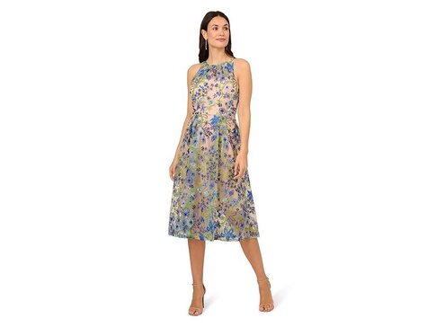 Adrianna Papell Women's Embroidered Fit and Flare