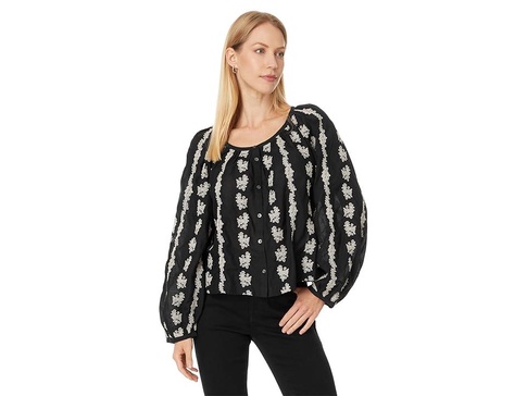 Embroidered Emilina Top - 3/4 Sleeve