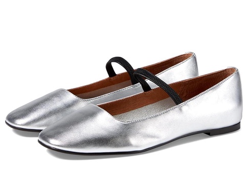 The Greta Ballet Flat in Metallic Leather