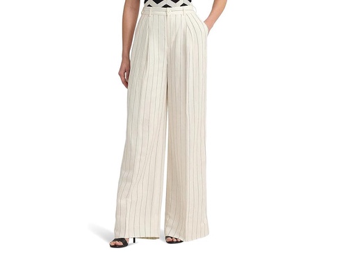 Striped Linen-Blend Wide-Leg Pants