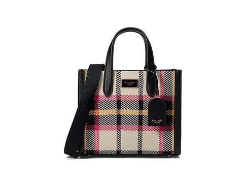 Manhattan Museum Plaid Knit Jacquard Small Tote