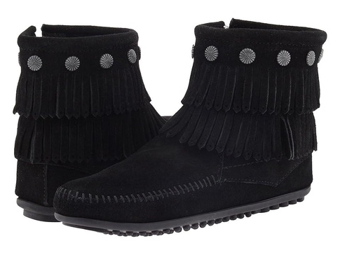 Double Fringe Side Zip Boot